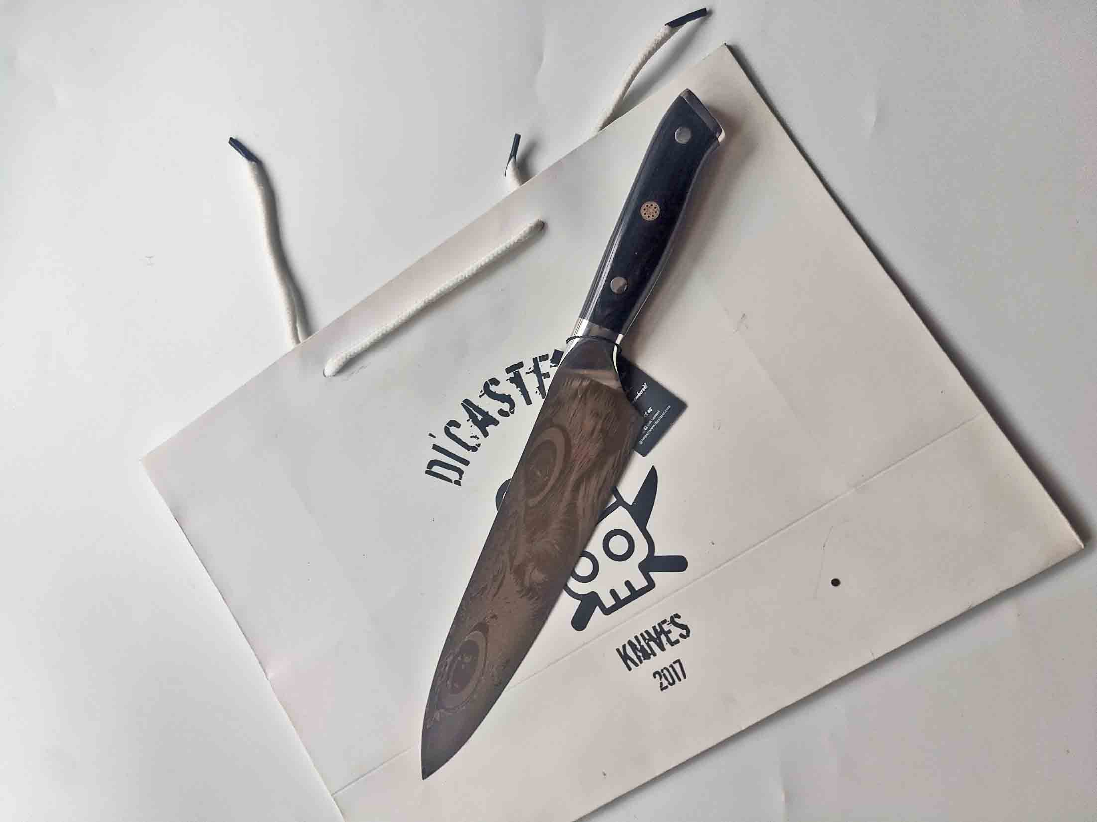 DC-112 Chef Knife With Owl Eyes Engraving 2