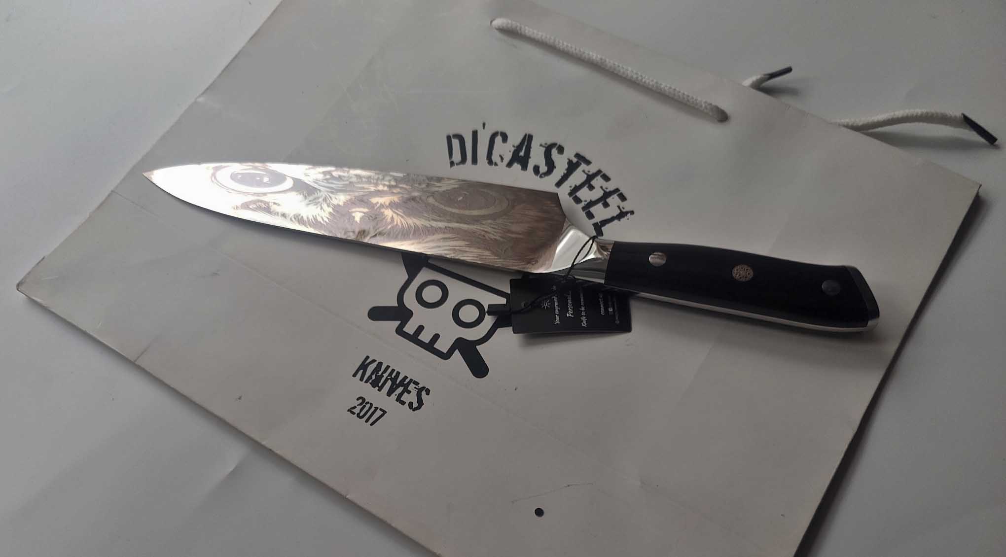 DC-112 Chef Knife With Owl Eyes Engraving 1